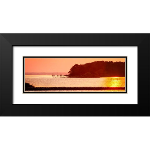 Potomac Sunset I Black Modern Wood Framed Art Print with Double Matting by Hausenflock, Alan