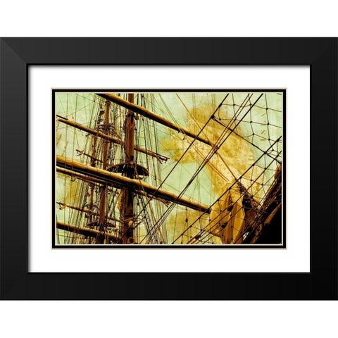 Tall Ship I Black Modern Wood Framed Art Print with Double Matting by Hausenflock, Alan