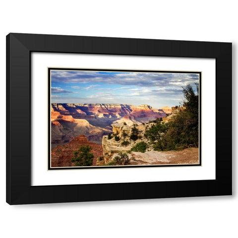 Canyon Shadows II Black Modern Wood Framed Art Print with Double Matting by Hausenflock, Alan