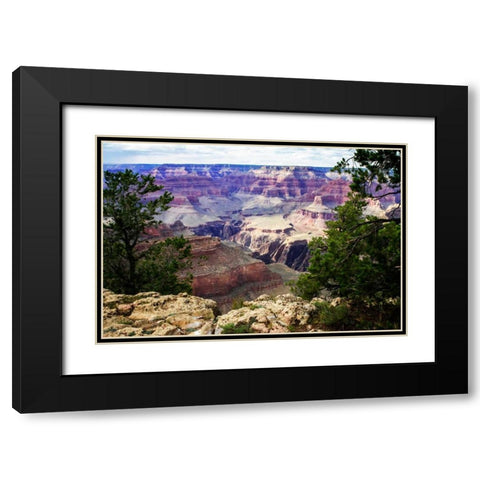 Canyon Shadows III Black Modern Wood Framed Art Print with Double Matting by Hausenflock, Alan