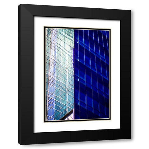 Blue Tower II Black Modern Wood Framed Art Print with Double Matting by Hausenflock, Alan