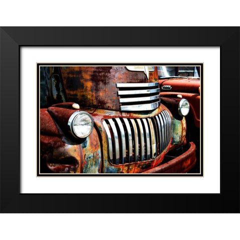 Rusty Old Truck I Black Modern Wood Framed Art Print with Double Matting by Hausenflock, Alan