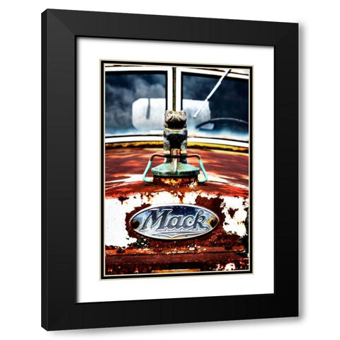 Rusty Old Truck IV Black Modern Wood Framed Art Print with Double Matting by Hausenflock, Alan