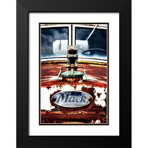 Rusty Old Truck IV Black Modern Wood Framed Art Print with Double Matting by Hausenflock, Alan