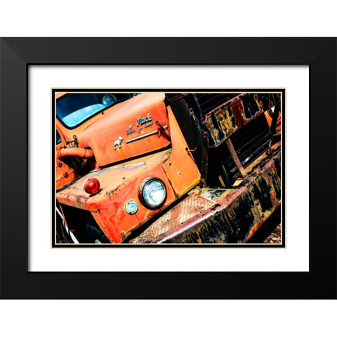 Rusty Old Truck VI Black Modern Wood Framed Art Print with Double Matting by Hausenflock, Alan