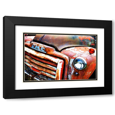 Rusty Old Truck VIII Black Modern Wood Framed Art Print with Double Matting by Hausenflock, Alan