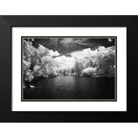 Stratford Pond I Black Modern Wood Framed Art Print with Double Matting by Hausenflock, Alan