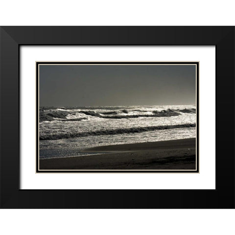 Silver Sea II Black Modern Wood Framed Art Print with Double Matting by Hausenflock, Alan