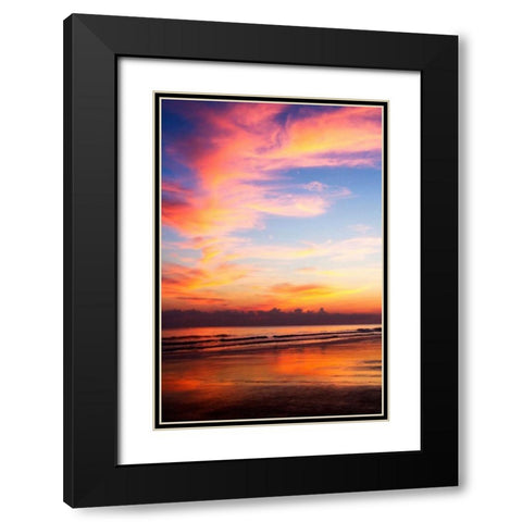 Red Sunrise I Black Modern Wood Framed Art Print with Double Matting by Hausenflock, Alan
