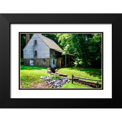 18th Century Grist Mill II Black Modern Wood Framed Art Print with Double Matting by Hausenflock, Alan