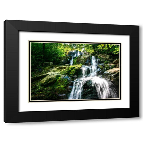 Dark Hollow Falls I Black Modern Wood Framed Art Print with Double Matting by Hausenflock, Alan