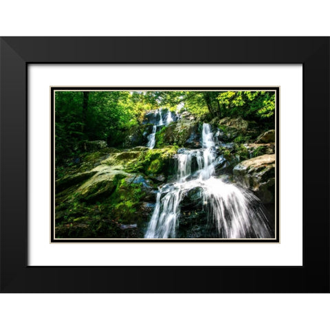 Dark Hollow Falls I Black Modern Wood Framed Art Print with Double Matting by Hausenflock, Alan