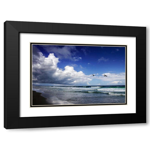 Awesome Beach Day I Black Modern Wood Framed Art Print with Double Matting by Hausenflock, Alan