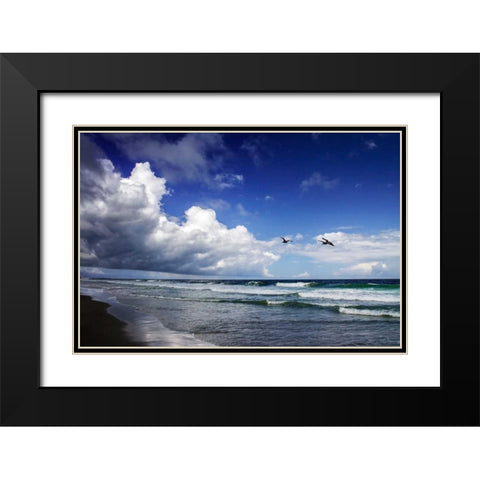 Awesome Beach Day I Black Modern Wood Framed Art Print with Double Matting by Hausenflock, Alan