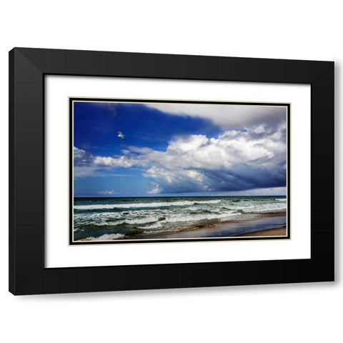 Awesome Beach Day II Black Modern Wood Framed Art Print with Double Matting by Hausenflock, Alan