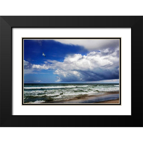 Awesome Beach Day II Black Modern Wood Framed Art Print with Double Matting by Hausenflock, Alan