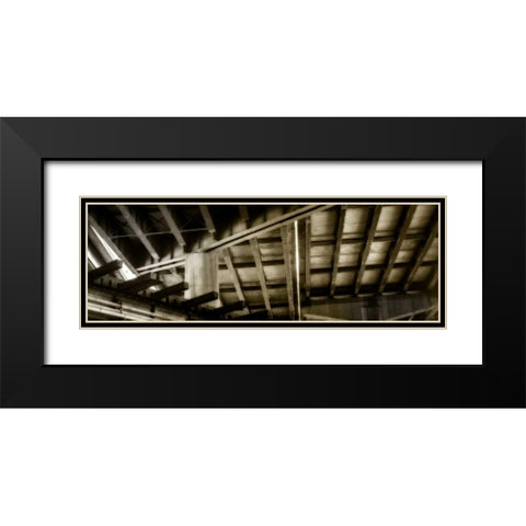 Structure I Black Modern Wood Framed Art Print with Double Matting by Hausenflock, Alan