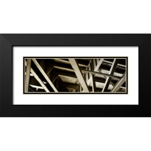 Structure II Black Modern Wood Framed Art Print with Double Matting by Hausenflock, Alan