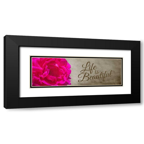 Life is Beautiful Black Modern Wood Framed Art Print with Double Matting by Hausenflock, Alan