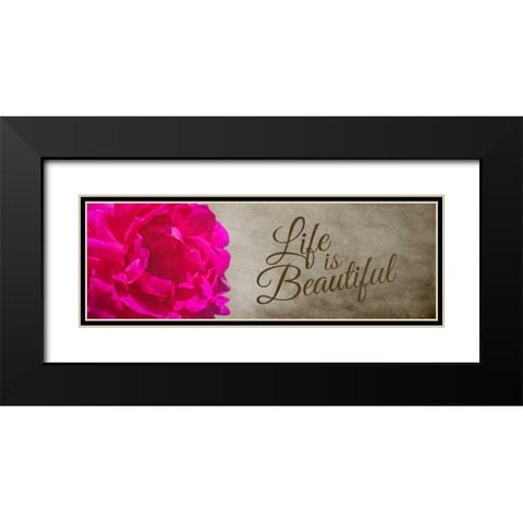 Life is Beautiful Black Modern Wood Framed Art Print with Double Matting by Hausenflock, Alan