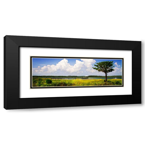 Newport River I Black Modern Wood Framed Art Print with Double Matting by Hausenflock, Alan