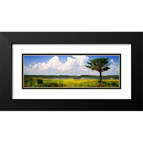 Newport River I Black Modern Wood Framed Art Print with Double Matting by Hausenflock, Alan