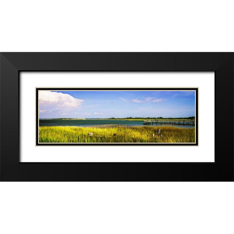 Newport River II Black Modern Wood Framed Art Print with Double Matting by Hausenflock, Alan