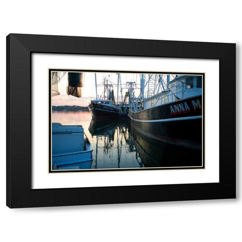 The Fridea Marie II Black Modern Wood Framed Art Print with Double Matting by Hausenflock, Alan