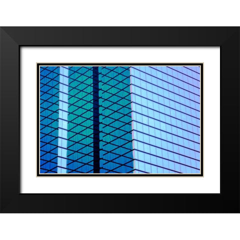 Glass and Steel I Black Modern Wood Framed Art Print with Double Matting by Hausenflock, Alan