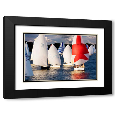 After the Race I Black Modern Wood Framed Art Print with Double Matting by Hausenflock, Alan