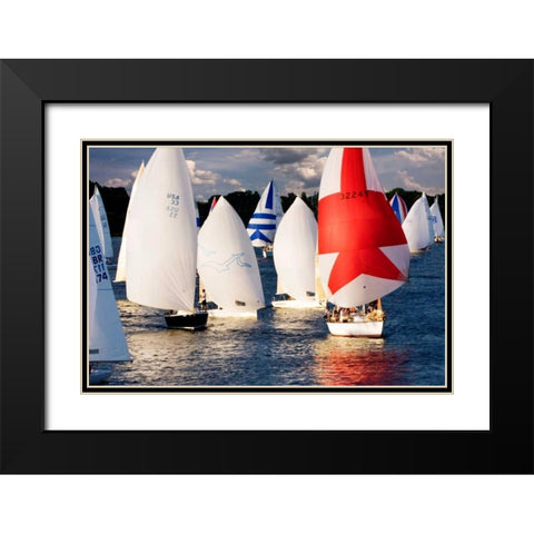 After the Race I Black Modern Wood Framed Art Print with Double Matting by Hausenflock, Alan