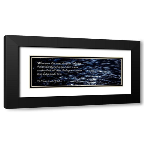 Be Patient and Trust Black Modern Wood Framed Art Print with Double Matting by Hausenflock, Alan