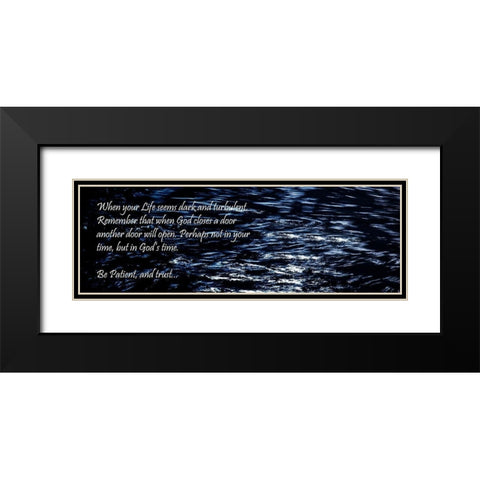 Be Patient and Trust Black Modern Wood Framed Art Print with Double Matting by Hausenflock, Alan