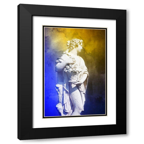 Greek Lady I Black Modern Wood Framed Art Print with Double Matting by Hausenflock, Alan