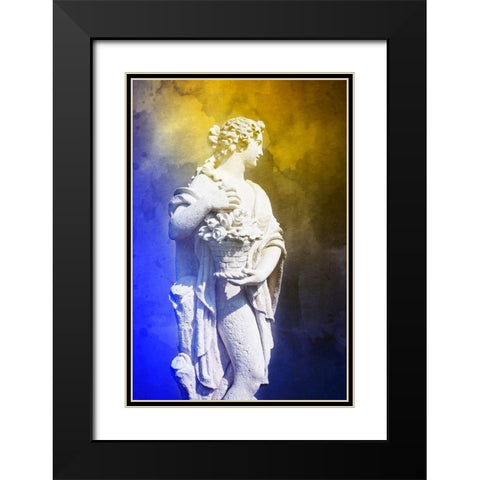 Greek Lady I Black Modern Wood Framed Art Print with Double Matting by Hausenflock, Alan