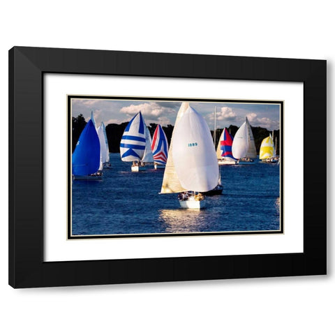 After the Race II Black Modern Wood Framed Art Print with Double Matting by Hausenflock, Alan