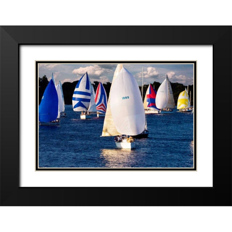 After the Race II Black Modern Wood Framed Art Print with Double Matting by Hausenflock, Alan