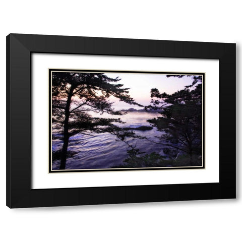 Carmel Highlands Sunset I Black Modern Wood Framed Art Print with Double Matting by Hausenflock, Alan