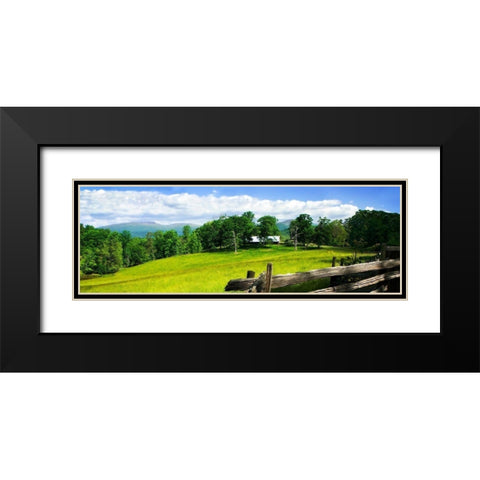 Crozet Mountains II Black Modern Wood Framed Art Print with Double Matting by Hausenflock, Alan