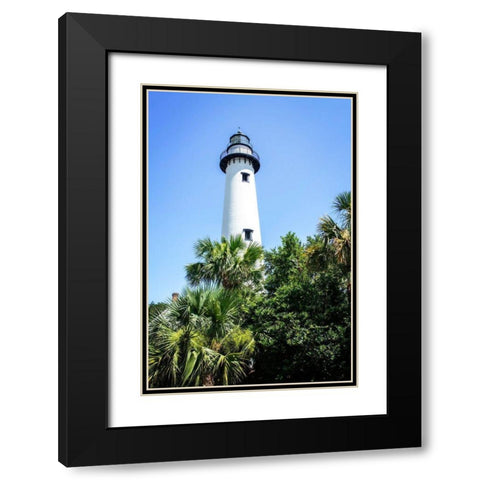 Saint Simons Lighthouse I Black Modern Wood Framed Art Print with Double Matting by Hausenflock, Alan