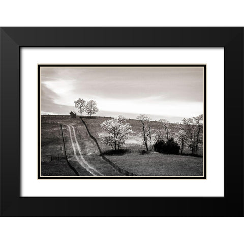 Lonely Road II Black Modern Wood Framed Art Print with Double Matting by Hausenflock, Alan