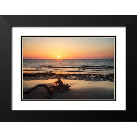 Jekyll Island Sunrise II Black Modern Wood Framed Art Print with Double Matting by Hausenflock, Alan