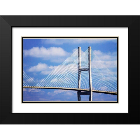 Sidney Lanier Bridge I Black Modern Wood Framed Art Print with Double Matting by Hausenflock, Alan