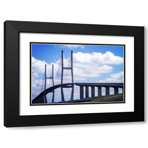 Sidney Lanier Bridge II Black Modern Wood Framed Art Print with Double Matting by Hausenflock, Alan