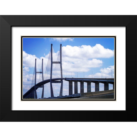 Sidney Lanier Bridge II Black Modern Wood Framed Art Print with Double Matting by Hausenflock, Alan