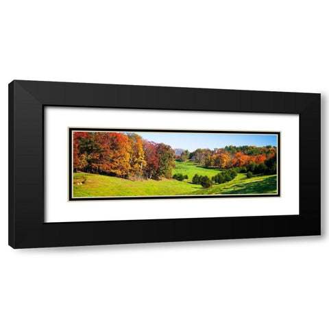 Rolling Autumn Hills I Black Modern Wood Framed Art Print with Double Matting by Hausenflock, Alan