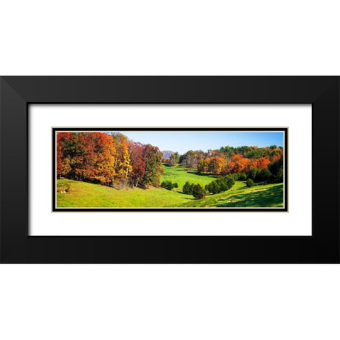 Rolling Autumn Hills I Black Modern Wood Framed Art Print with Double Matting by Hausenflock, Alan