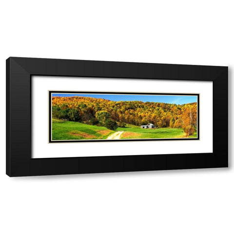 Rolling Autumn Hills II Black Modern Wood Framed Art Print with Double Matting by Hausenflock, Alan