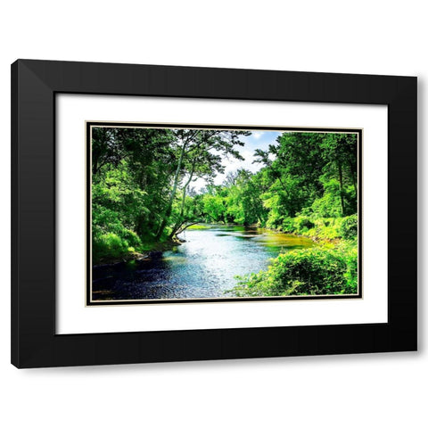 Summer Day on the Neuse River Black Modern Wood Framed Art Print with Double Matting by Hausenflock, Alan