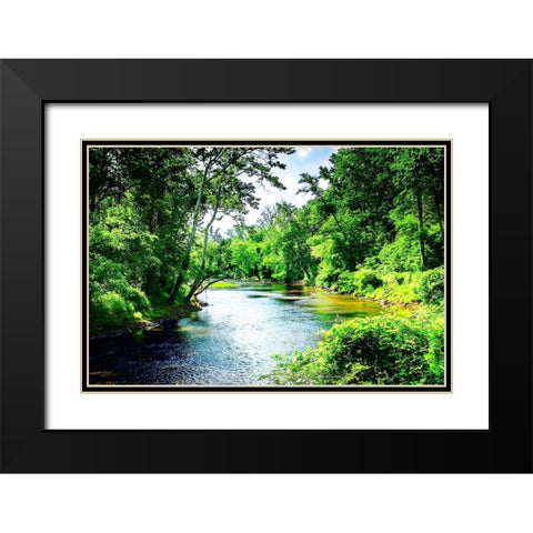 Summer Day on the Neuse River Black Modern Wood Framed Art Print with Double Matting by Hausenflock, Alan